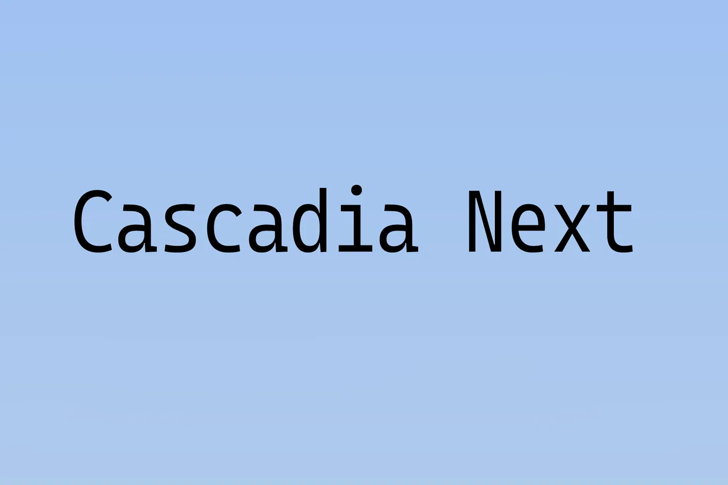 Cascadia Next微软开源可商用字体下载及预览