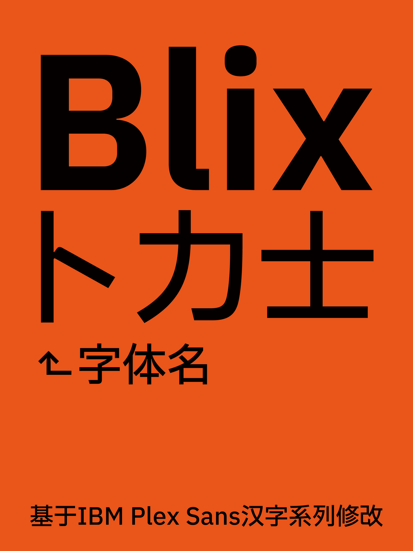 Plix普力士字体：基于IBM Plex Sans汉字系列修改合并的免费商用字体