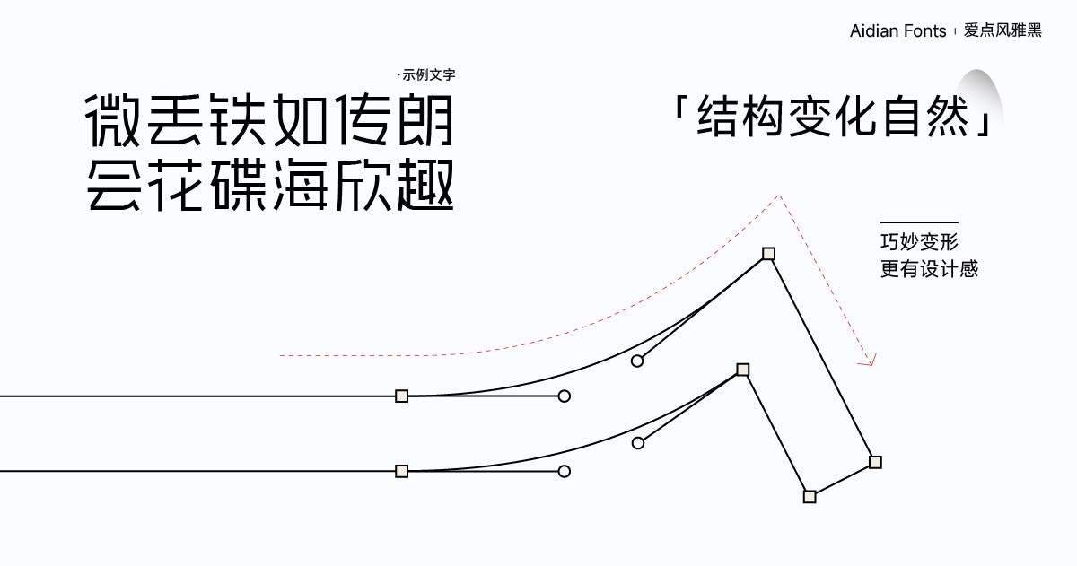 爱点风雅黑字体下载，端正如砥笔直如松的免费商用字体